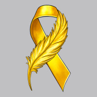 Childhood Cancer Ribbon With Feather Long Sleeve Tee | Teevron