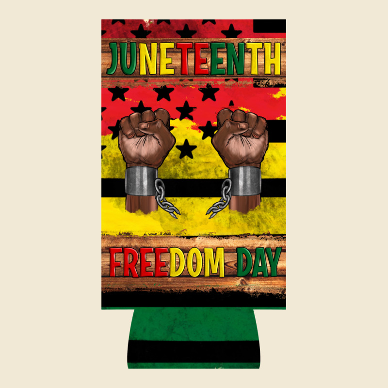 Juneteenth Freedom Day 12 Oz Can Cooler (slim) 2 Premium Tee by Artiststas | Teevron