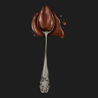 Spoon With Chocolate Heavyweight Hoodie | Teevron