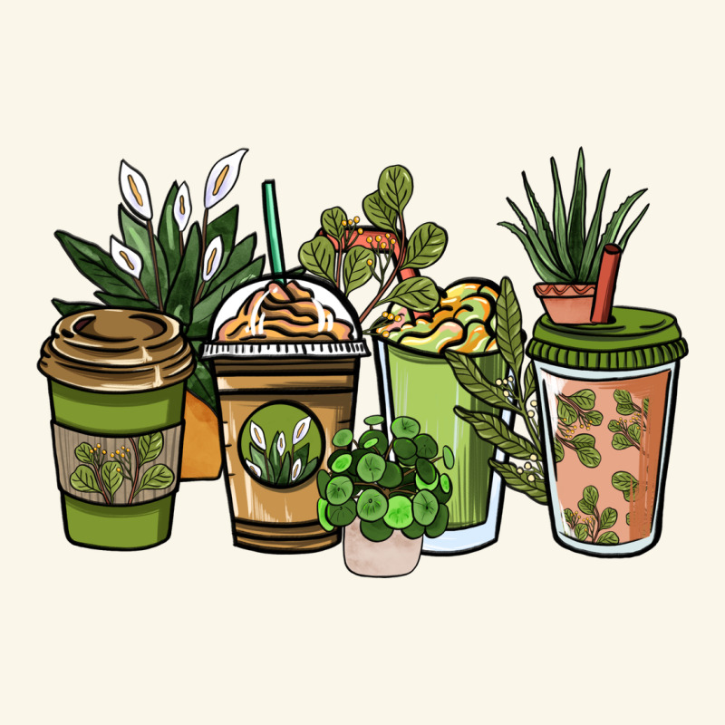 Plant Lover Coffee Cups Premium Hoodie by NancyCooperArtShop | Teevron