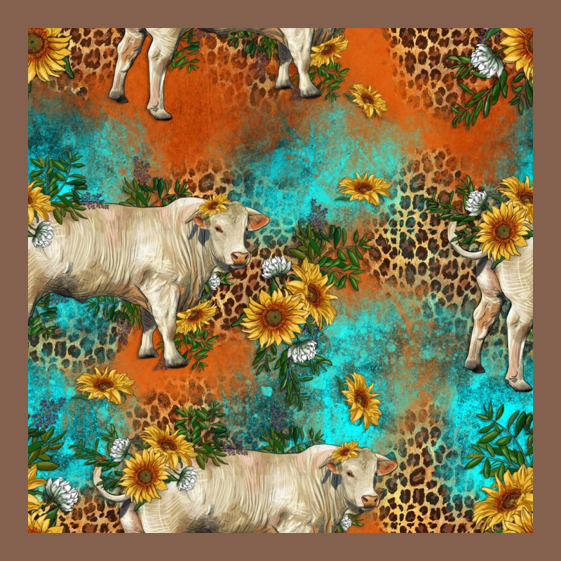 Western Charolais Cow Seamless Pattern Zipper Hoodie by HRA Design Shop | Teevron