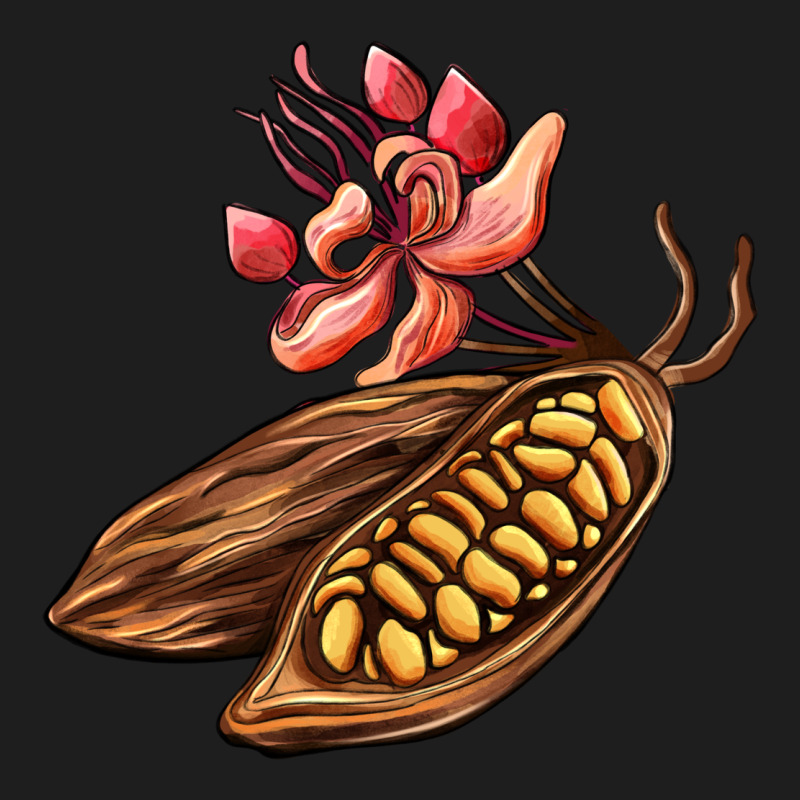 Cacao Beans And Flowers Heavyweight Hoodie by AdoDesignShop | Teevron