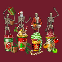 Christmas Skeleton Coffee Cups Zipper Hoodie | Teevron