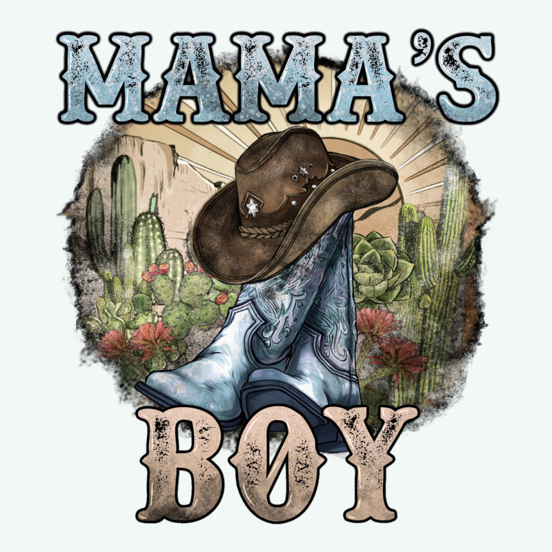 Mamas Boy Western Cowboy Boots Cactus Premium Hoodie by NancyCooperArtShop | Teevron
