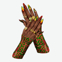 Juneteenth Nail Art With Afro Hand Urban Heavy Tee | Teevron