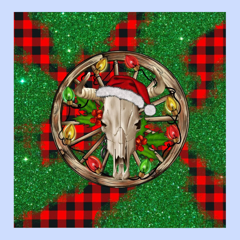 Christmas Bull Skull Urban Heavy Tee by BarkalooDesign | Teevron