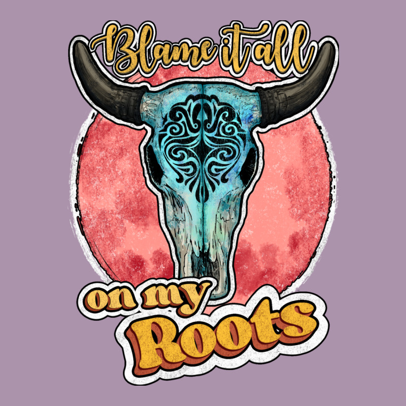 Blame It All On My Roots Bull Skull Black Heavyweight Hoodie by JahusDesignShop | Teevron
