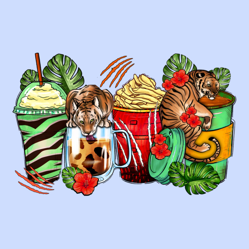 Tiger Coffee Cups Urban Heavy Tee by Zillion Design Studio | Teevron