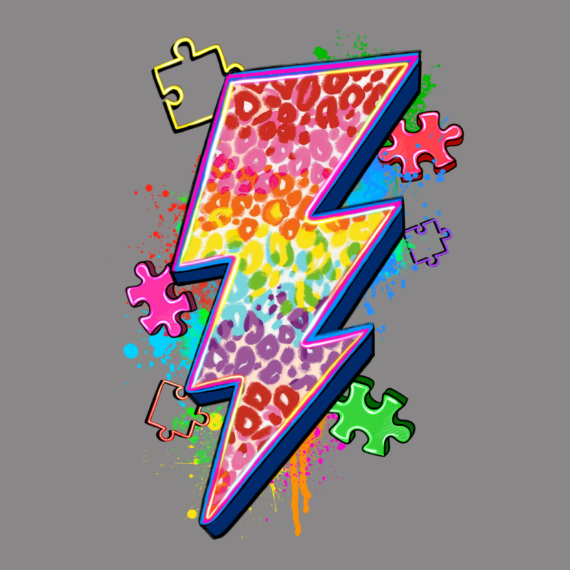 Lightning Bolt Autism Vintage Tee by Zillion Design Studio | Teevron