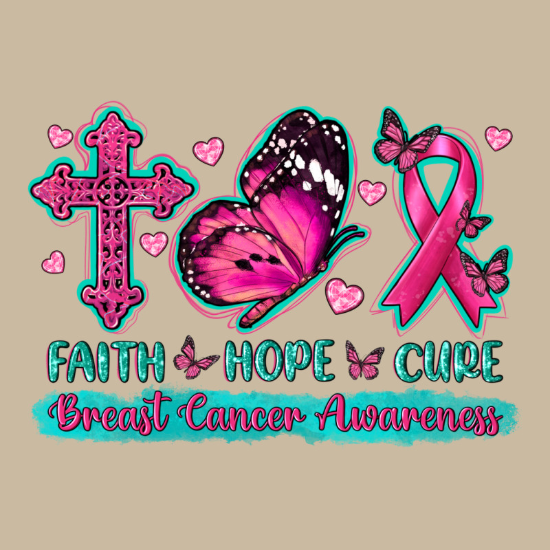 Faith Hope Cure Breast Cancer Awareness Long Sleeve Tee by texasbilliewilder | Teevron