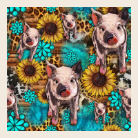 Cute Pig With Patches Seamless Pattern Zipper Hoodie | Teevron