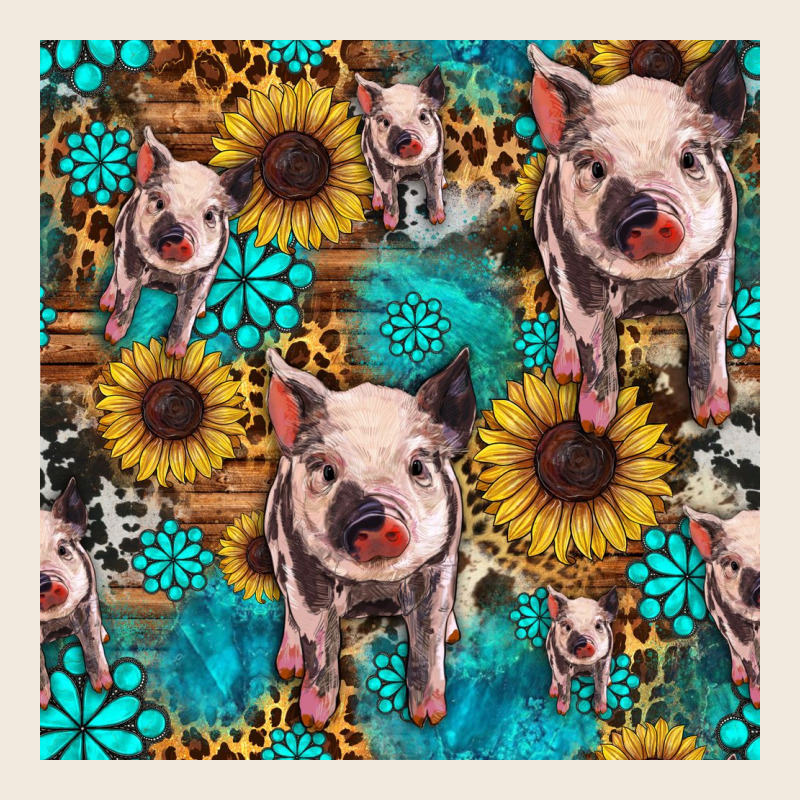 Cute Pig With Patches Seamless Pattern Zipper Hoodie by HRA Design Shop | Teevron