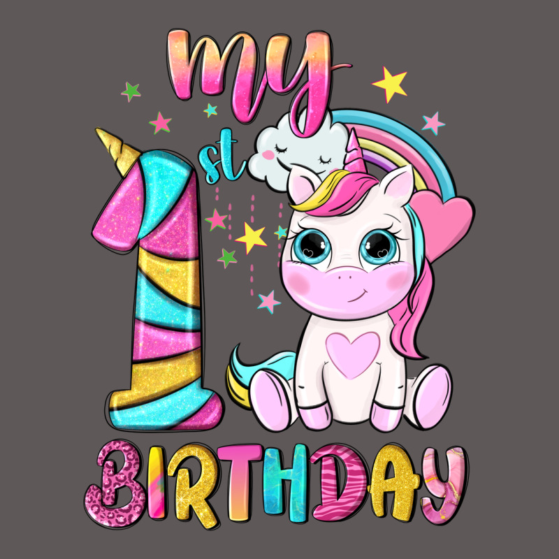 My 1 St Birthday With Little Cute Unicorn Premium Hoodie by NancyCooperArtShop | Teevron