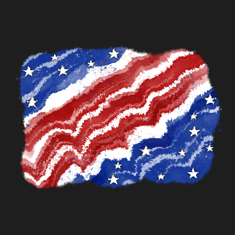 Patriotic Tie Dye Background 4th Of July Classic Tee by CowGirlArtShop | Teevron