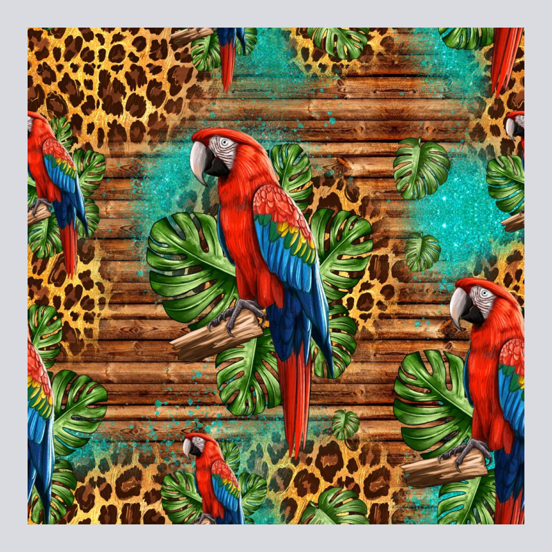 Macaw Parrot Seamless Pattern Zipper Hoodie by HRA Design Shop | Teevron