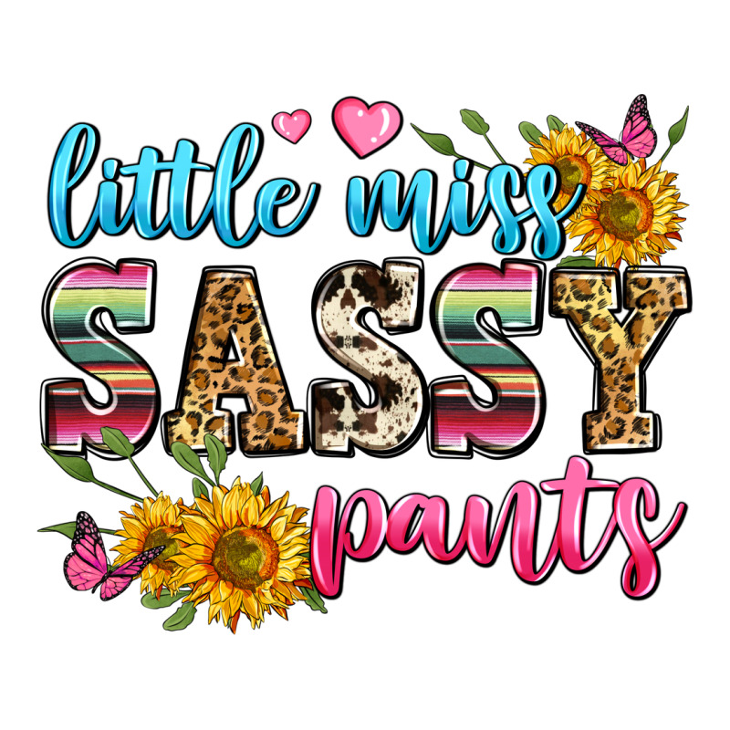 Western Little Miss Sassy Pants Long Sleeve Tee by Zillion Design Studio | Teevron