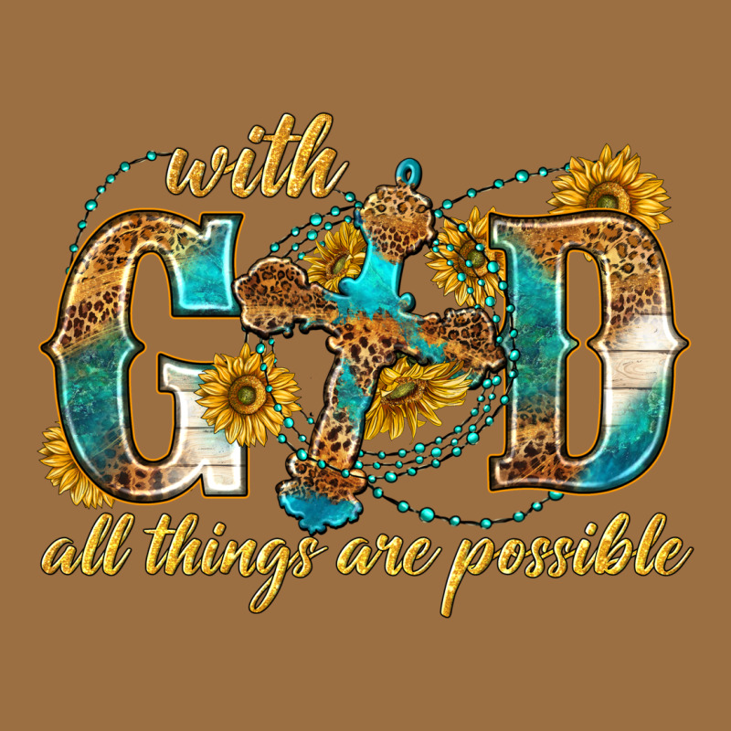 With God All Things Are Possible With Cross Vintage Tee by texasbilliewilder | Teevron