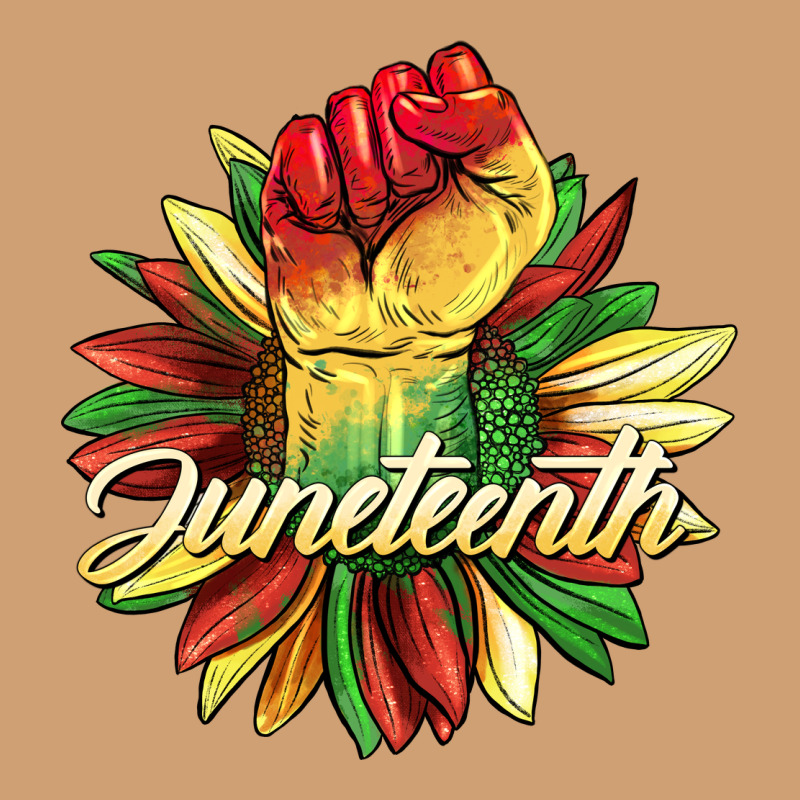 Juneteenth Fist Sunflower Vintage Tee by BarkalooDesign | Teevron