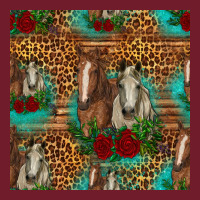 Horses With Roses Seamless Pattern Zipper Hoodie | Teevron