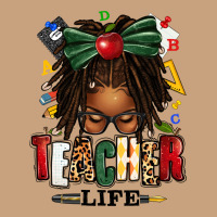 Teacher Life Afro Locs Messy Bun Vintage Tee | Teevron