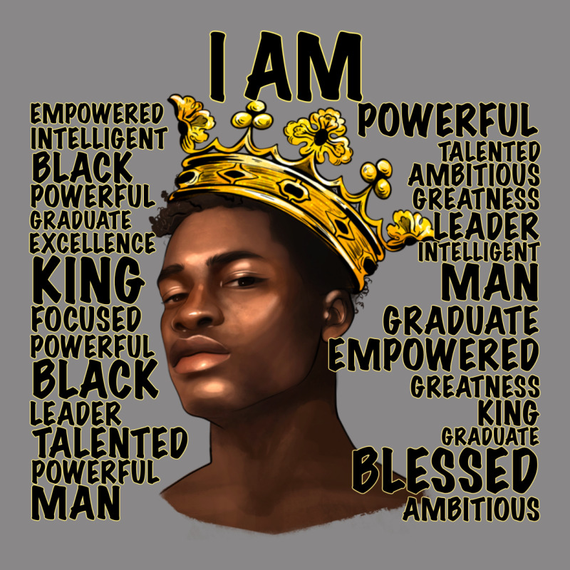 Afro Man Black King I Am Vintage Tee by texasbilliewilder | Teevron