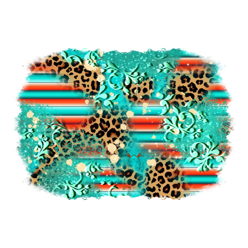 Leopard Turquoise Glitter Background Long Sleeve Tee by AdoDesignShop | Teevron