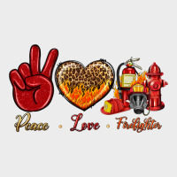 Peace Love Firefighter Urban Hoodie | Teevron
