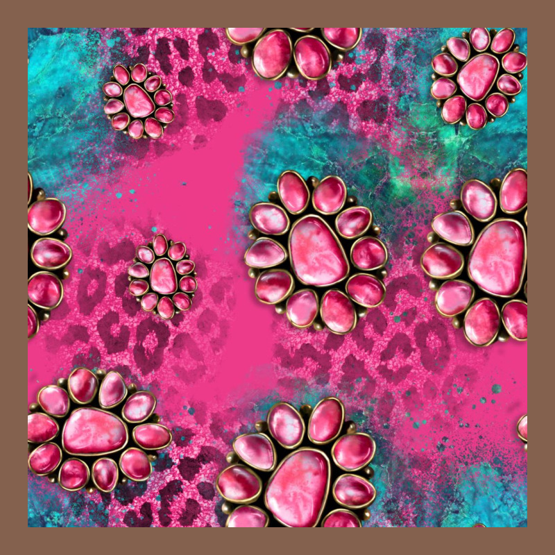 Pink Turquoise Gemstoes Seamless Pattern Zipper Hoodie by HRA Design Shop | Teevron