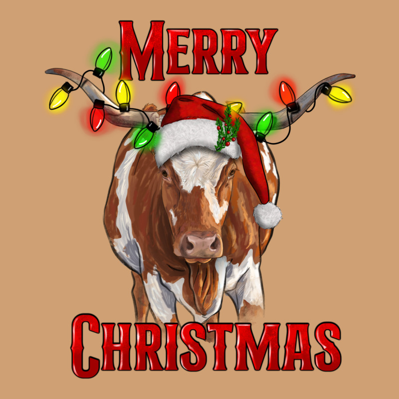 Merry Christmas Longhorn Cow Vintage Tee by RanaPortraitStore | Teevron