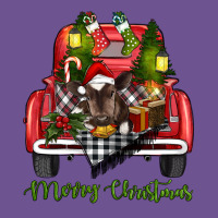 Merry Christmas Farm Truck With Baby Cow Vintage Tee | Teevron
