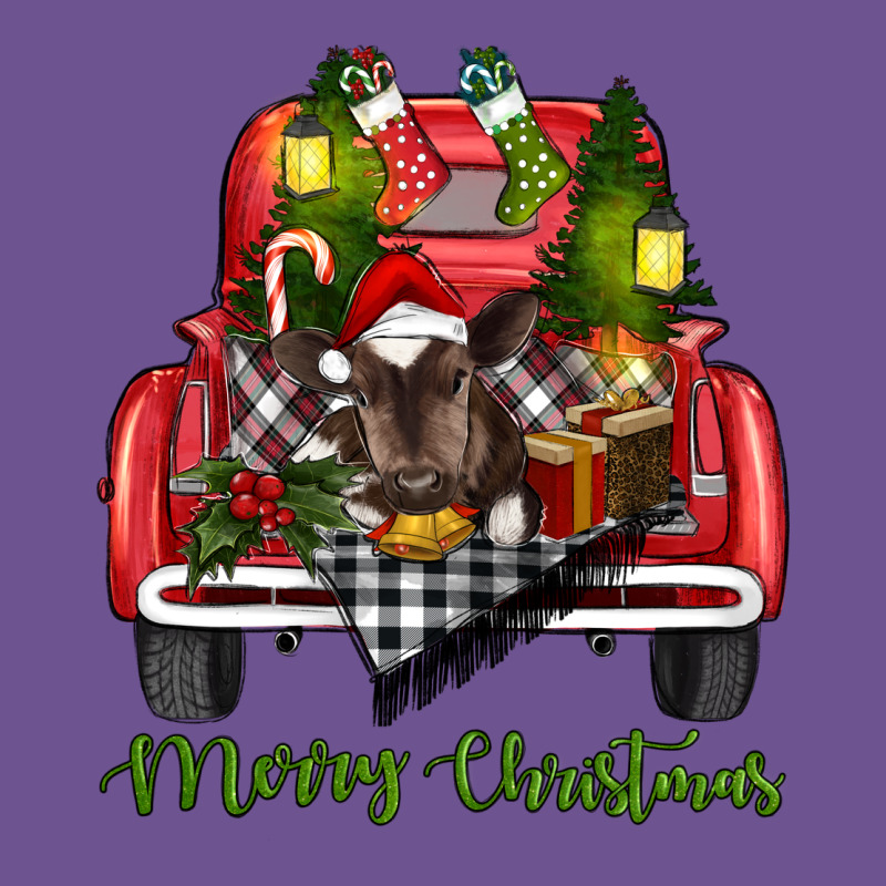 Merry Christmas Farm Truck With Baby Cow Vintage Tee by RanaPortraitStore | Teevron