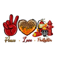 Peace Love Firefighter Premium Hoodie | Teevron
