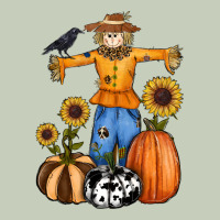 Pumpkin Sunflower Fall Scarecrow Long Sleeve Tee | Teevron