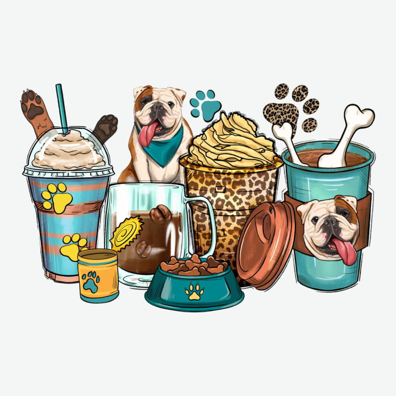 English Bulldog Coffee Cups Urban Heavy Tee by Zillion Design Studio | Teevron