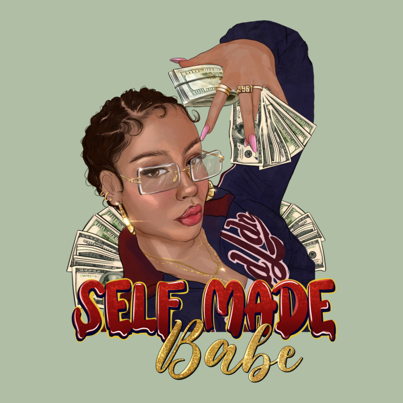 Self Made Babe Afro Black Woman Urban Heavy Tee by texasbilliewilder | Teevron