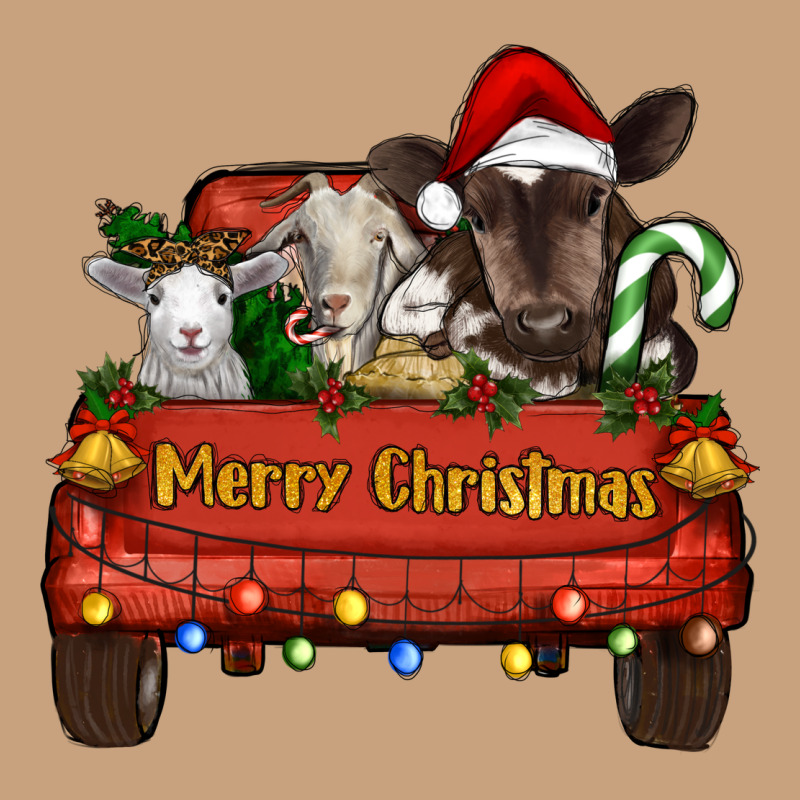 Merry Christmas Truck Farm Animals Vintage Tee by RanaPortraitStore | Teevron