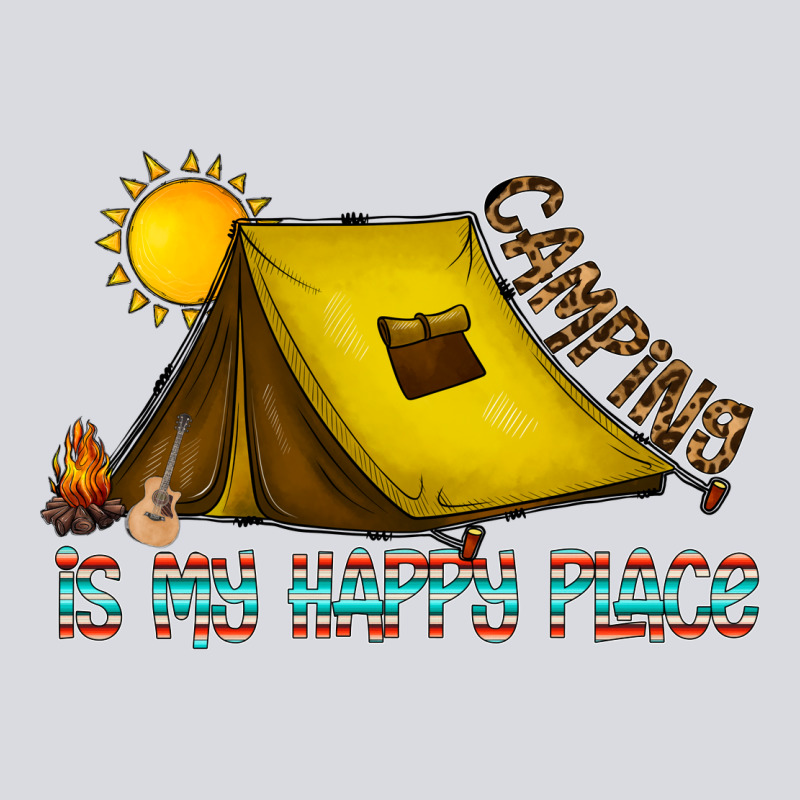 Camping Is My Happy Place Zipper Hoodie by CowhideDigitalArt | Teevron