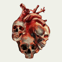Heart Skulls Urban Heavy Tee | Teevron