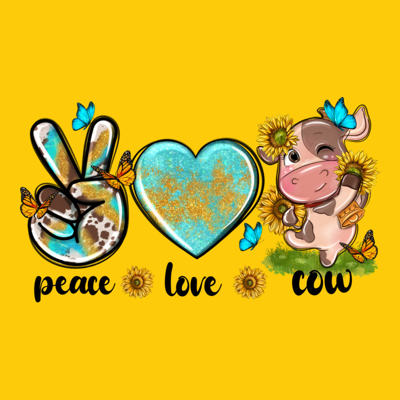 Peace Love Cute Cow Premium Hoodie by NancyCooperArtShop | Teevron