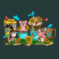 Farm Cute Animals With Sunflower Coffee Cups Premium Sweatshirt | Teevron