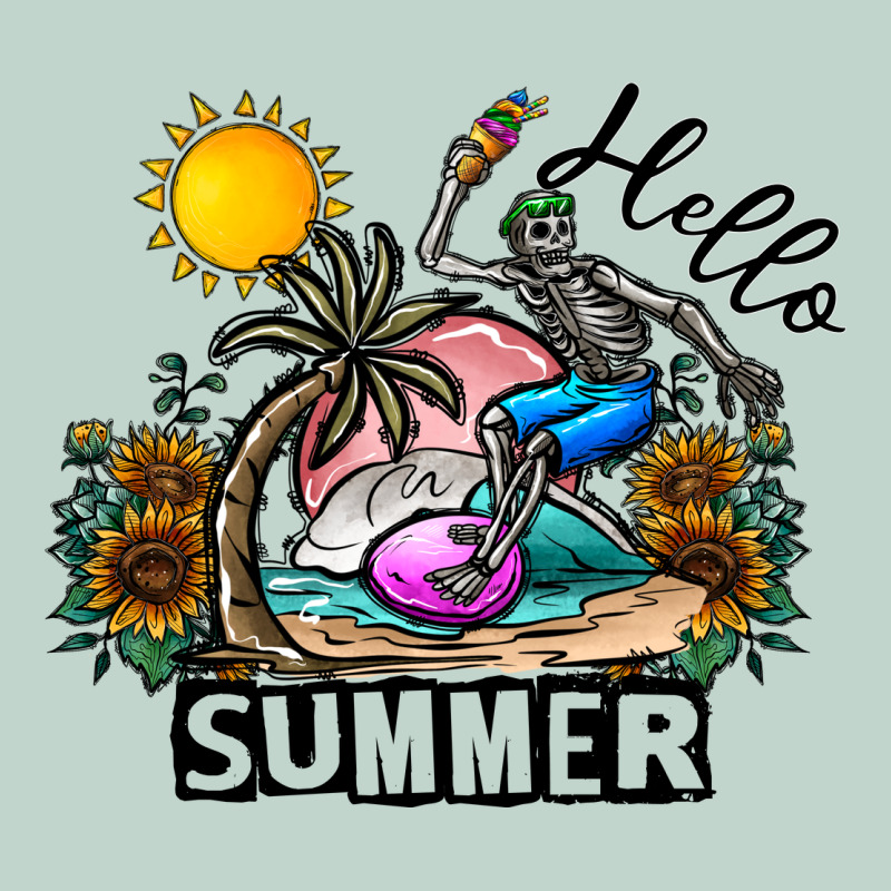 Hello Summer Zipper Hoodie by CowhideDigitalArt | Teevron