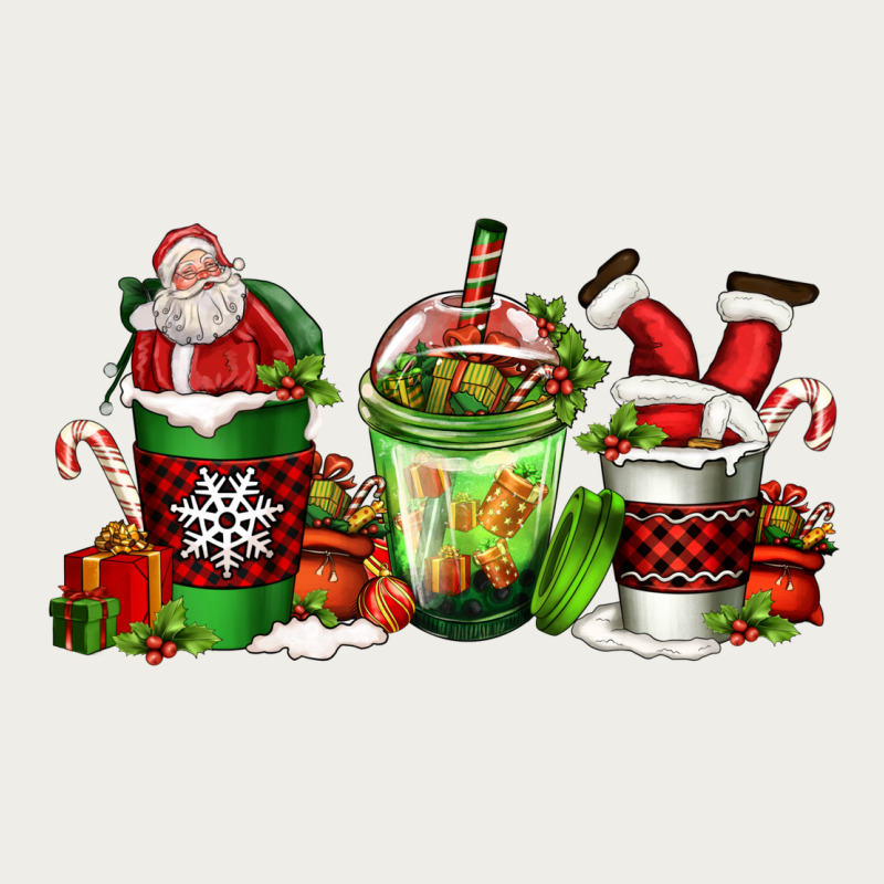 Coffee Cups With Santa Claus Zipper Hoodie by FaDigitalArtStudio | Teevron