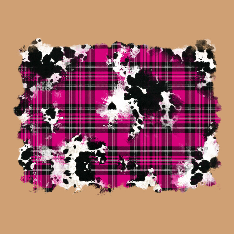 Pink Christmas Plaid Cowhide Pattern Background Vintage Tee by RanaPortraitStore | Teevron