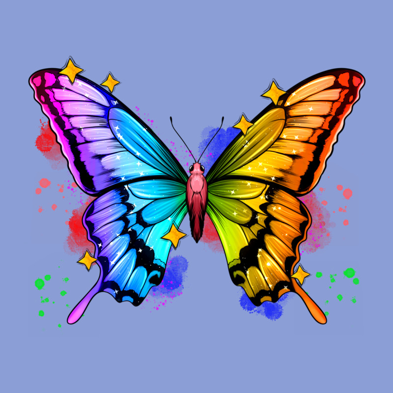 Rainbow Butterfly Long Sleeve Tee by Zillion Design Studio | Teevron