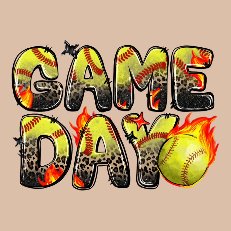 Game Day Softball Leopard Urban Heavy Tee by Zillion Design Studio | Teevron