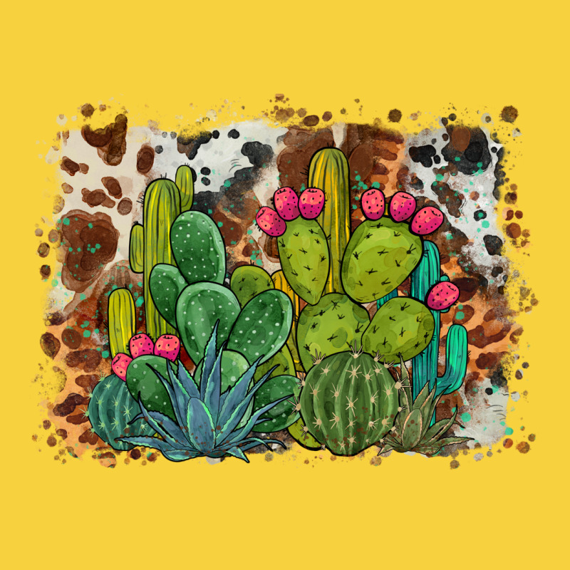 Watercolor Cactus Western Background Premium Sweatshirt by BarkalooDesign | Teevron