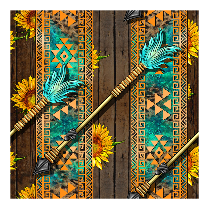 Aztec And Sunflowers Heavyweight Hoodie by BundleAndBundleShop | Teevron
