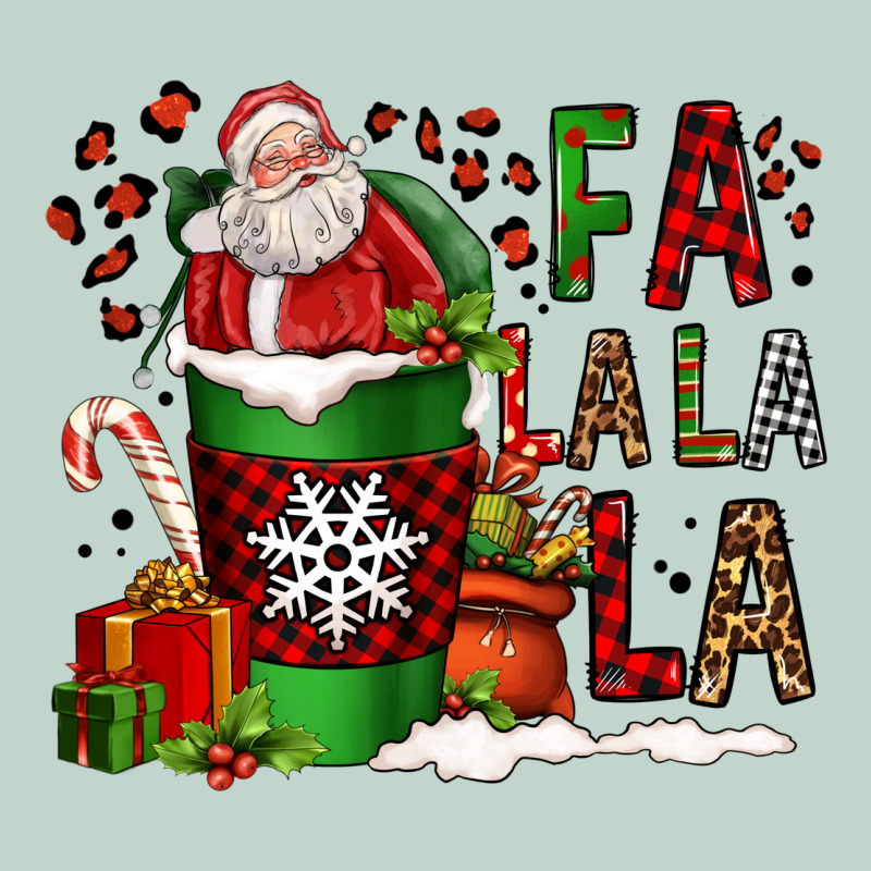 Fa La La La La Christmas Santa Claus Coffee Cup Zipper Hoodie by FaDigitalArtStudio | Teevron