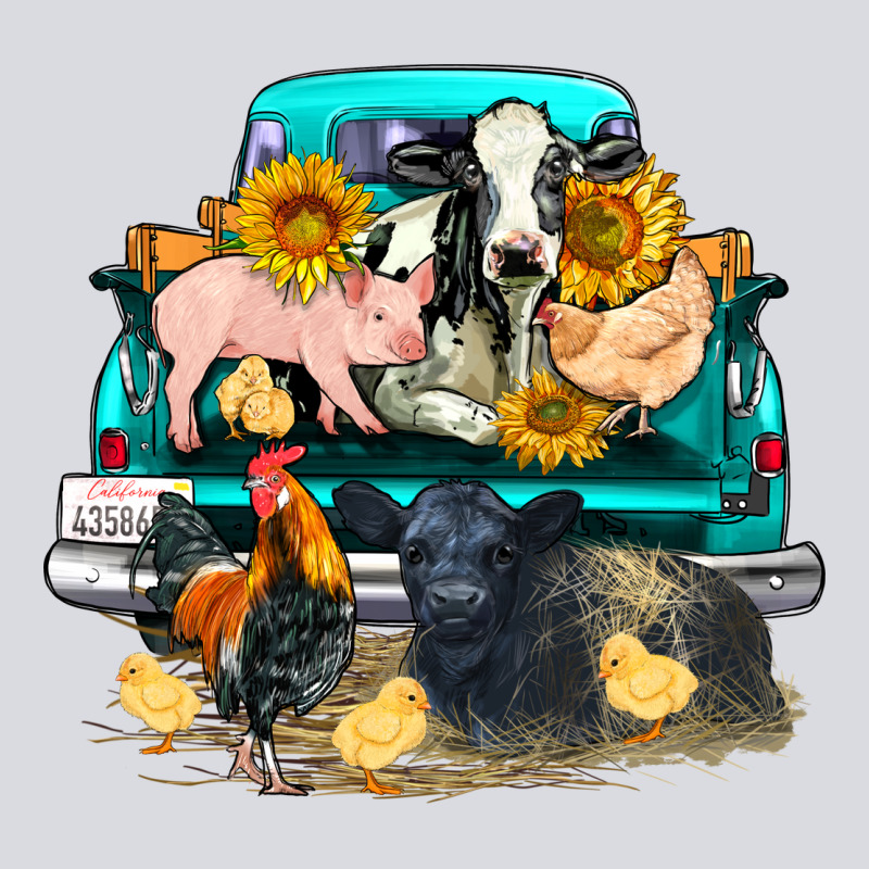 Farm Truck Farm Animals Zipper Hoodie by FaDigitalArtStudio | Teevron