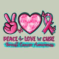 Peace Love Cure Breast Cancer Awareness Long Sleeve Tee | Teevron